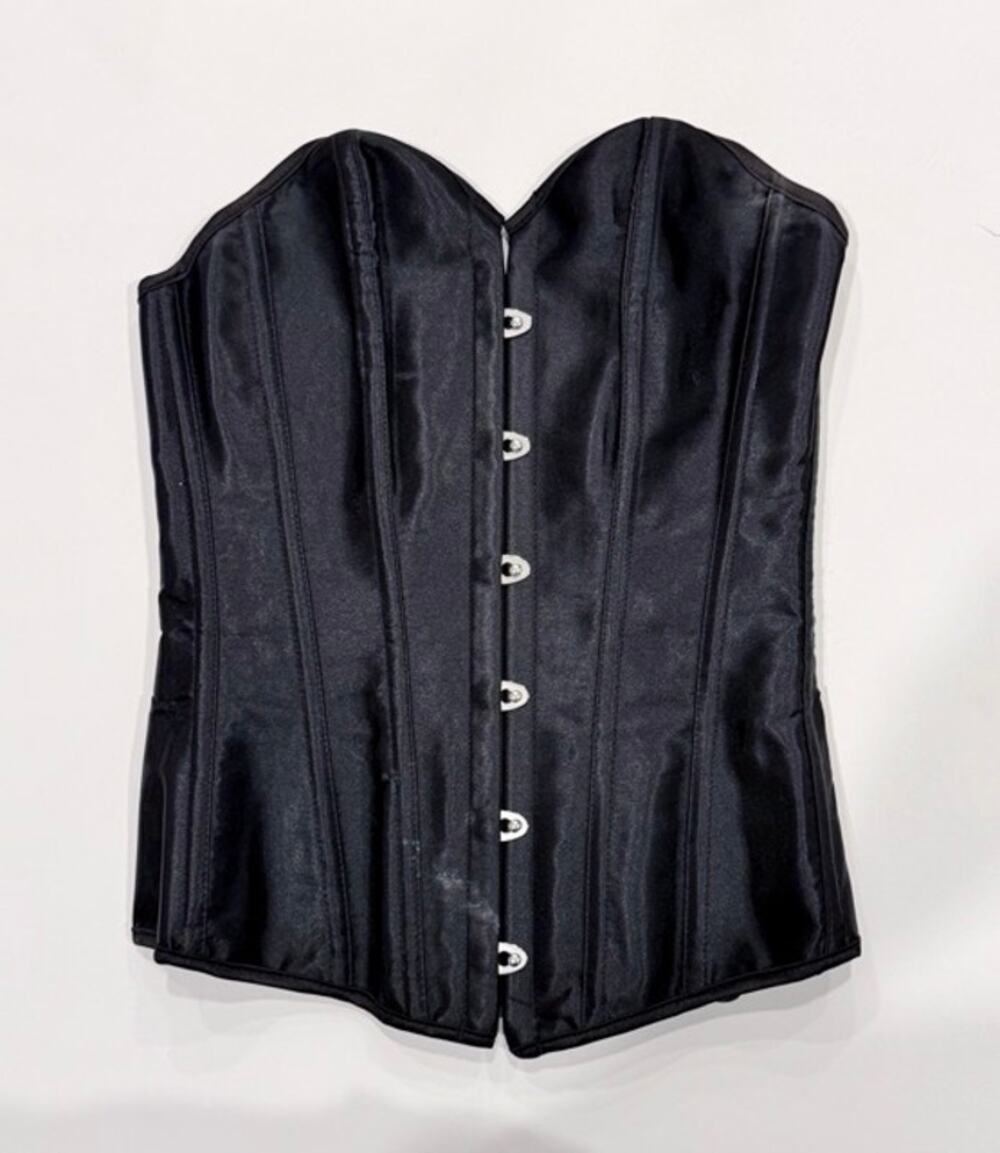 Black Corset Top Women's Small Goth Devil Witch Halloween Costume Bustier